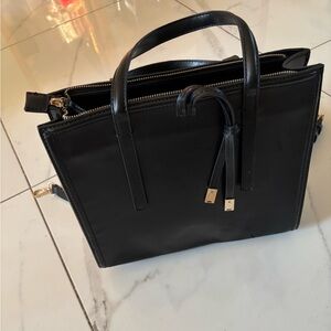 Zara Black Leather Satchel